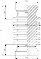 Изоляторы неармированные фарфоровые ИО-25 УХЛ 1; ИО-25-О1 У1