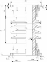 Покрышки для конденсаторов ПКСА 500/130 О1; ПКСА 1200/130 О1