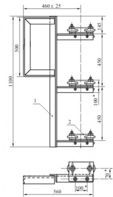 Кронштейн троллейный К33БУ1