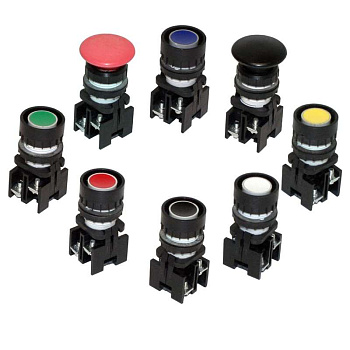 Кнопка ВК 43-21-11110 1з+1р цилиндр черный