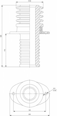 Изоляторы проходные ИП-10/630-7,5 I УХЛ 2