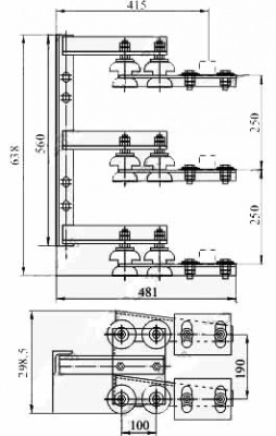Кронштейн троллейный К43СУ1